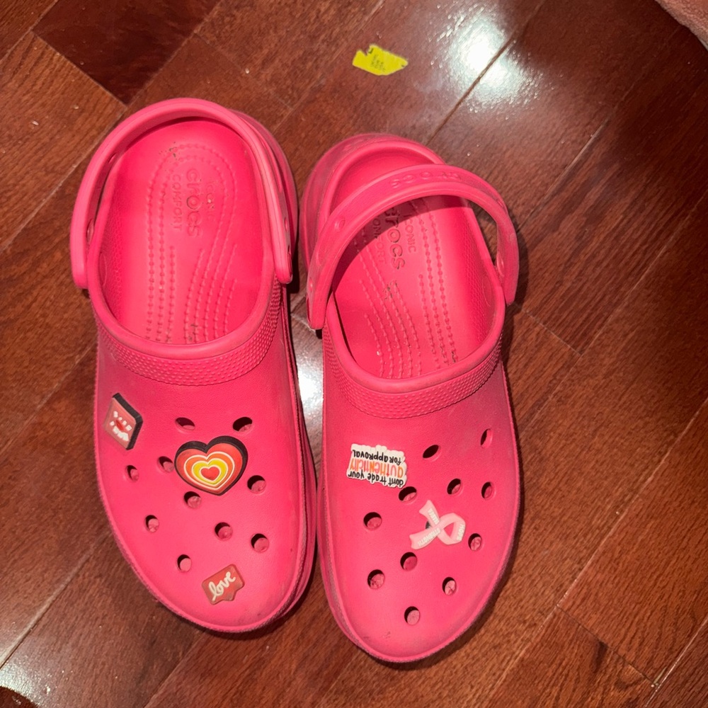 Pink Clogs with Fun Charms